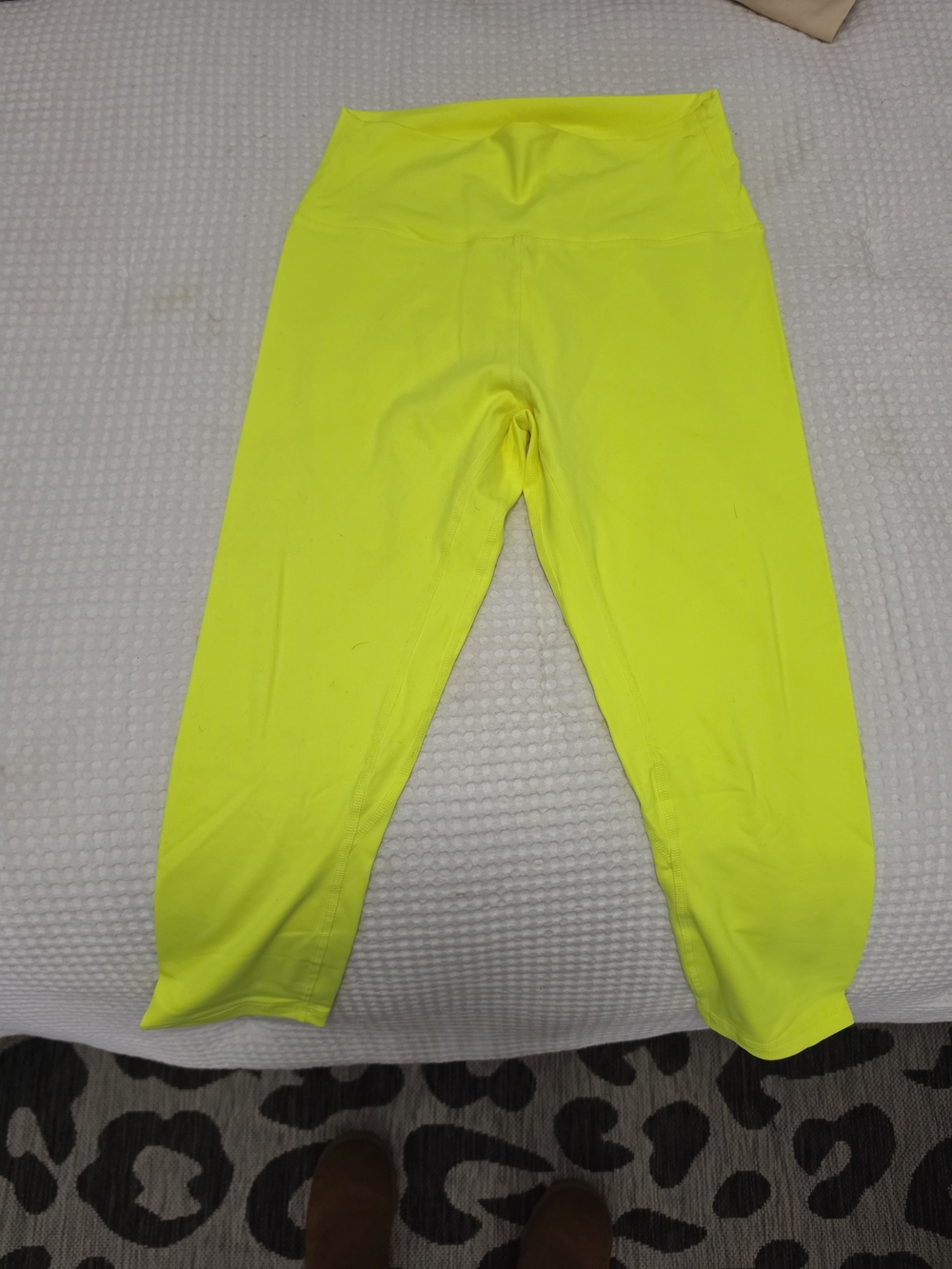 Neon Yellow Kids Active Leggings